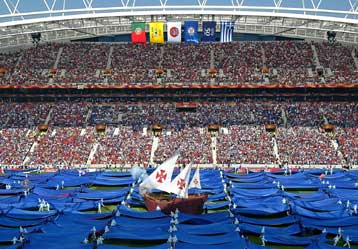 Η «θάλασσα» πλημμύρισε το «Ντραγκάο» στη σύντομη τελετή έναρξης