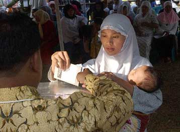 Προεδρικές εκλογές για πρώτη φορά στην Ινδονησία – Προς μεγάλη νίκη o Γιουντχογιόνο