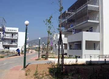 Μικρή ποσότητα νερού σε υπόγεια του Ολυμπιακού Χωριού από ξαφνική μπόρα