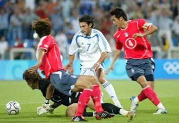 Να είχε και λίγο τύχη-Τρία δοκάρια, δύο γκολ και η Ολυμπιακή ομάδα 2-2 με την Κορέα