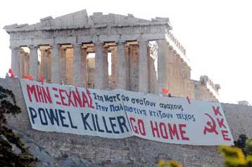 Ακυρώθηκε η προγραμματισμένη επίσκεψη του Κόλιν Πάουελ στην Αθήνα