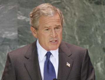 Ενώπιον του ΟΗΕ, ο Μπους υπεραμύνθηκε της αμερικανικής πολιτικής στο Ιράκ