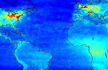 Ευρωπαϊκός δορυφόρος προσφέρει παγκόσμιο χάρτη των αέριων ρύπων