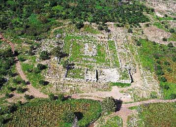 Εικονική αναστήλωση του ναού του Ασκληπιού της Αρχαίας Μεσσήνης στο ΙΜΕ