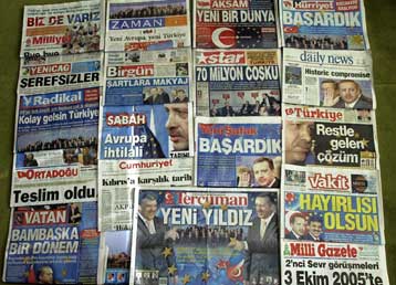 Θριαμβευτική υποδοχή της απόφασης της Συνόδου Κορυφής της ΕΕ από τον τουρκικό Τύπο