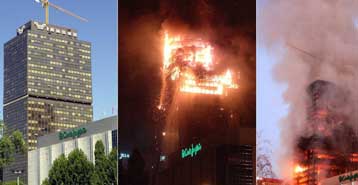 Με κατάρρευση κινδυνεύει το κτίριο που παραδόθηκε στις φλόγες στη Μαδρίτη