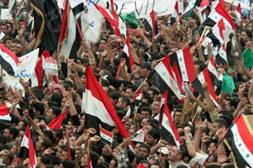 Ογκώδης διαδήλωση σιιτών στη Βαγδάτη, στην επέτειο της πτώσης του Σαντάμ Χουσεΐν