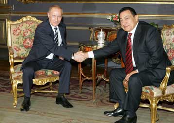 Το Μεσανατολικό στο επίκεντρο της συνάντησης Πούτιν-Μουμπάρακ στο Κάιρο