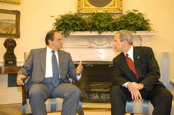 Στρατηγική η συνεργασία μεταξύ Ελλάδας και ΗΠΑ, συμφώνησαν Καραμανλής και Μπους