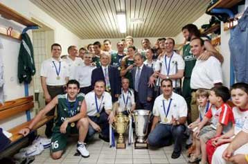 «Πράσινη» γιορτή στο ΟΑΚΑ για το 26ο πρωτάθλημα στο μπάσκετ