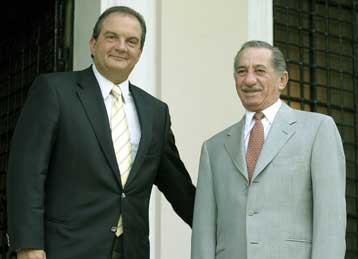 Στην Αθήνα την ερχόμενη Πέμπτη για διαβουλεύσεις ο Τάσσος Παπαδόπουλος