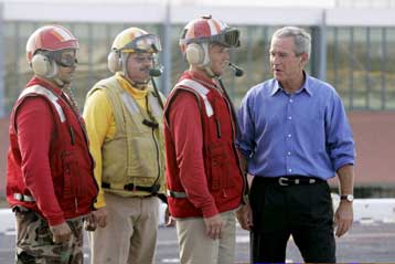 Τρίτη περιοδεία Μπους στις πληγείσες από τον τυφώνα περιοχές της Νέας Ορλεάνης