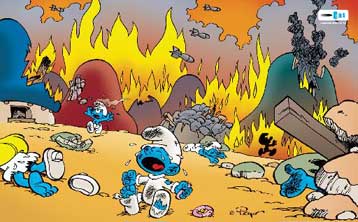 «Βομβαρδισμός» του στρουμφοχωριού από τη UNICEF