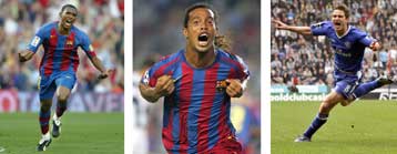 Ροναλντίνιο, Λάμπαρντ και Ετό οι τρεις υποψήφιοι για τον κορυφαίο ποδοσφαιριστή 2005