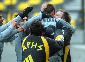 O Aρης νικητής στο ντέρμπι με τον Εργοτέλη