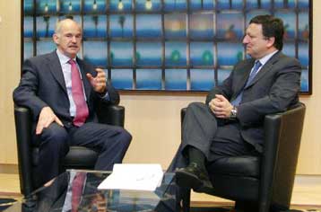 Και το Κυπριακό στο «μενού» συνάντησης Μπαρόζο-Παπανδρέου στις Βρυξέλλες