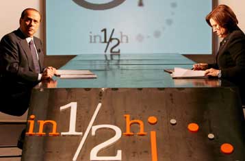 Επεισοδιακή αποχώρηση Μπερλουσκόνι από τηλεοπτικό πλατό