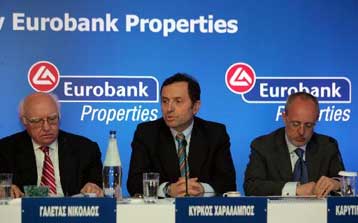 Στα 15,6 ευρώ η τιμή διάθεσης των μετοχών της Eurobank Properties