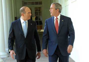 «Τολμηρές» χαρακτηρίζει ο Μπους τις ιδέες Ολμέρτ για μονομερή αποχώρηση από τη Δ.Όχθη