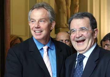 Για την αποχώρηση των ιταλικών στρατευμάτων από το Ιράκ συζήτησαν Πρόντι και Μπλερ