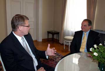 Η πορεία της Τουρκίας στην ΕΕ στο επίκεντρο της επίσκεψης Καραμανλή στη Φινλανδία