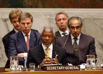 Αμεση κατάπαυση του πυρός ζητά από το Ισραήλ και τη Χεζμπολάχ ο Κόφι Ανάν