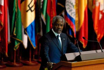 Έκκληση για επίλυση των προβλημάτων της Μ.Ανατολής απευθύνει ο Ανάν