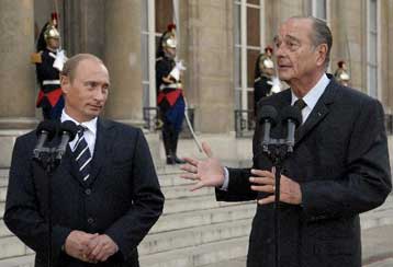 Η ενεργειακή πολιτική στο επίκεντρο της συνάντησης Μέρκελ, Σιράκ και Πούτιν