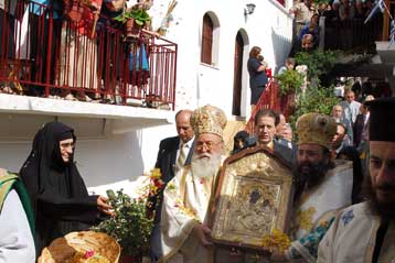 Πίσω στη Μονή Έλωνας η κλεμμένη εικόνα της Παναγίας Βρεφοκρατούσας