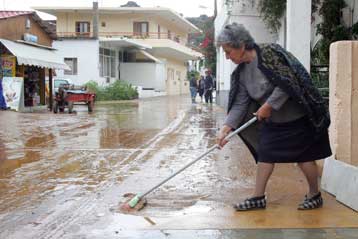 Ζημιές στην Ικαρία λόγω βροχοπτώσεων και κατολισθήσεων
