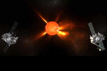 Οι δορυφόροι STEREO παρακολουθούν ηλιακές εκρήξεις στερεοσκοπικά