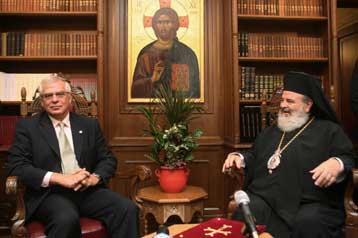 Συνάντηση του προέδρου του Ευρωπαϊκού Κοινοβουλίου με τον Αρχιεπίσκοπο
