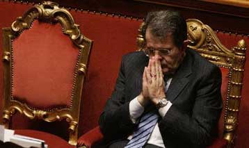 Επιστροφή της κυβέρνησης Πρόντι στη Γερουσία προς άγραν ψήφου εμπιστοσύνης