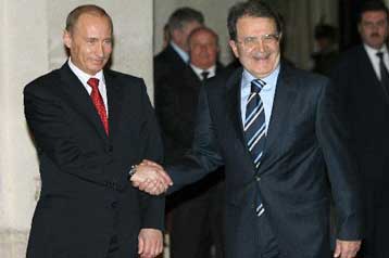 Σημαντική ενεργειακή συμφωνία επισφράγισαν Πούτιν – Πρόντι στη Ρώμη