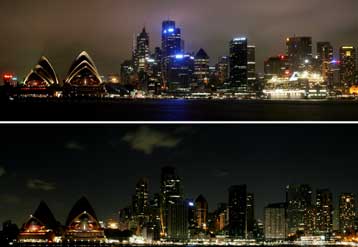 Στο σκοτάδι για μία ώρα το Σίδνεϊ για την υπερθέρμανση του πλανήτη