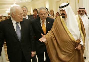 Ιράν και Ιράκ στην ατζέντα των επαφών του Ντικ Τσένι με το βασιλιά Αμπντάλα