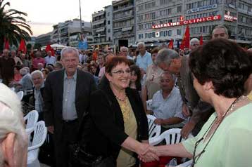 Κατά της «δικομματικής εναλλαγής» τάχθηκε η Αλέκα Παπαρήγα