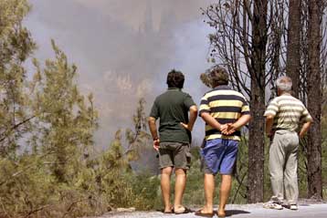 Φωτιά σε δασική έκταση στο Δόριο Μεσσηνίας