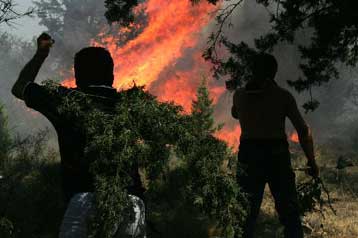 Η αλλαγή της φοράς του ανέμου έσωσε τον Υμηττό από την καταστροφή