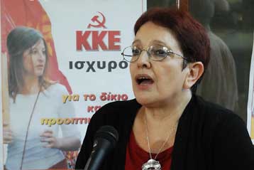 Το «κλίμα πόλωσης» που καλλιεργούν ΠΑΣΟΚ και ΝΔ κατήγγειλε η Αλ.Παπαρήγα