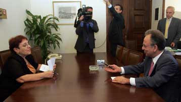 Συναντήσεις Σιούφα με την Αλ.Παπαρήγα και τον Αλ.Αλαβάνο