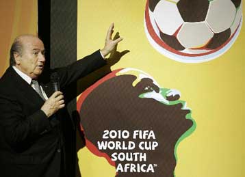 Το πρόσωπο του Ετό στην επίσημη αφίσα του Μουντιάλ 2010