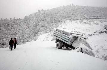Παρατείνεται η δοκιμασία της Κίνας από τις χιονοθύελλες