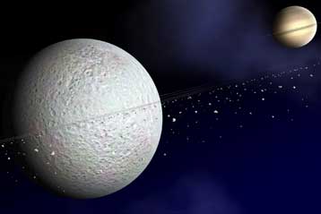 Η Ρέα, φεγγάρι του Κρόνου, φοράει κι αυτή δαχτυλίδια