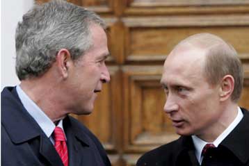 Κοντά σε στρατηγική συμφωνία για την αντιπυραυλική ο Βλ.Πούτιν και ο Τζ.Μπους