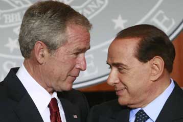 Ευρωατλαντική συνεργασία και Ιράν στις συνομιλίες Μπους- Μπερλουσκόνι