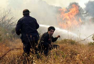 Πυρκαγιά στο Μαίναλο, υποχώρησαν οι φλόγες στην Αταλάντη