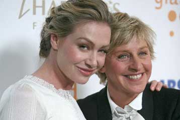 Με τα δεσμά του γάμου ενώθηκαν Έλεν Ντε Τζένερις και Πόρτια ντε Ρόσι