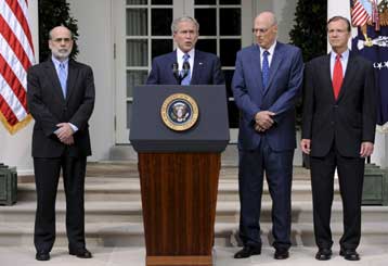 Πρωτοφανείς προκλήσεις επιβάλλουν πρωτοφανείς λύσεις, λέει για την οικονομία ο Μπους