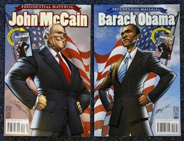 Κυκλοφόρησαν σε κόμικς οι βιογραφίες Μακέιν και Ομπάμα